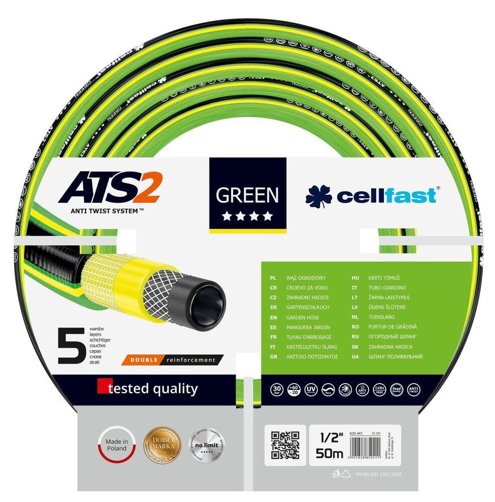 

Шланг садовый Cellfast GREEN ATS 1/2", 50 м (15-101)