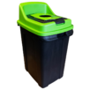 Сортувальний сміттєвий бак PLANET Re-Cycler 70 л, чорно-зелений