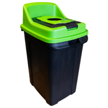 Сортировочный мусорный бак PLANET Re-Cycler 70 л, черно-зеленый