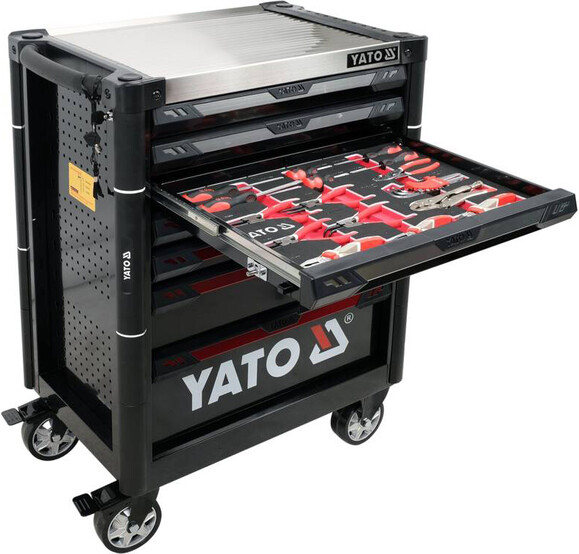 Шафа з інструментами Yato, на колесах, 7 ящиків, набір 157 шт (YT-55308) фото 2