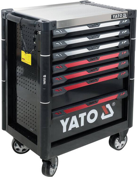 Шкаф с инструментами Yato, на колесах, 7 ящиков, набор 157 шт (YT-55308) изображение 4