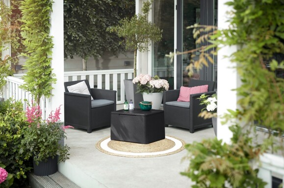 Комплект садовой мебели Keter Elodie 2x chair, графит (255769) изображение 2