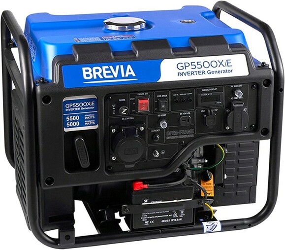 Генератор інверторний бензиновий BREVIA GP5500XiE, з електростартером фото 2