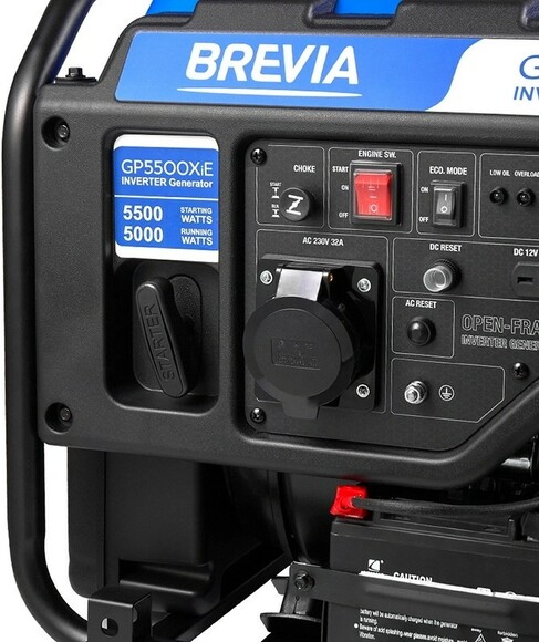 Генератор інверторний бензиновий BREVIA GP5500XiE, з електростартером фото 4