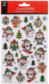 Набір новорічних наклейок для вікон Jumi, 21х14 см, 27 шт. (5900410410534snegoviki)