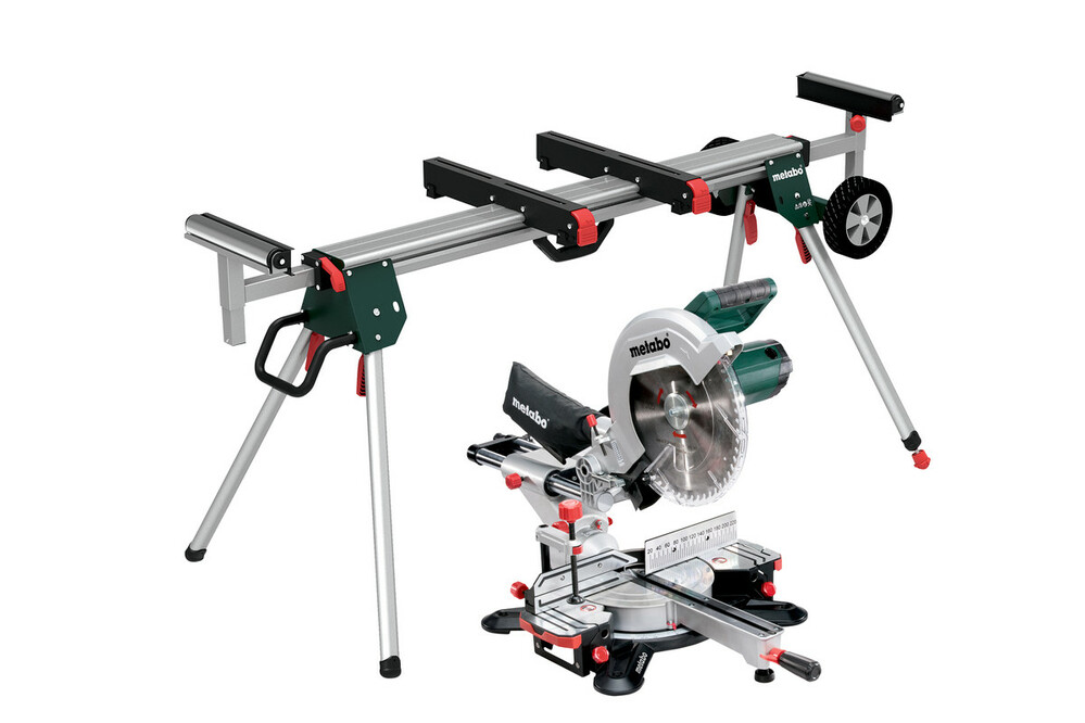 

Торцовочная пила с тяговой функцией+монтажный стол Metabo KGS 305 M + KSU 401 (690969000)