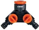 Распределитель Claber 1/2 "-3/4" В выход 2-х канальный адаптер коннектора Y (79673) блистер