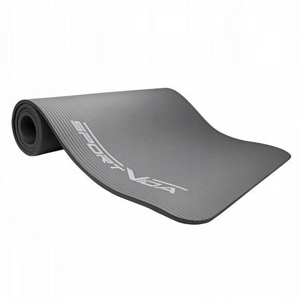 Килимок для йоги та фітнесу SportVida NBR Grey 1.5 см (SV-HK0249) фото 2