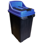Сортировочный мусорный бак PLANET Re-Cycler 70 л, черно-синий