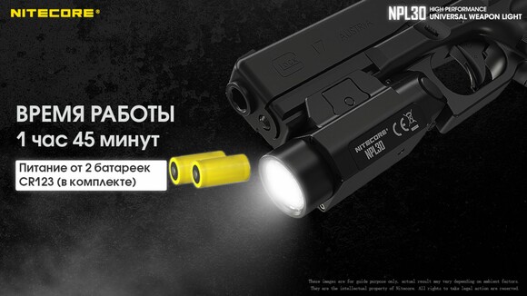 Фонарь пистолетный Nitecore NPL30 (6-1289-30) изображение 11