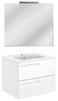 Комплект мебели ROYO Vitale 80 White: тумба подвесная с умывальником, зеркало, LED подсветка (C0072598)