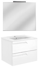 Комплект мебели ROYO Vitale 80 White: тумба подвесная с умывальником, зеркало, LED подсветка (C0072598)