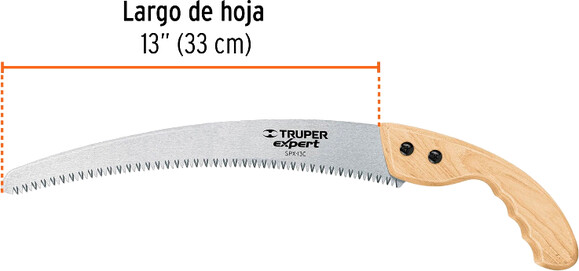 Ножовка садовая изогнутая TRUPER SPX-13C Expert 330 мм изображение 3