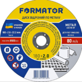 Відрізний диск по металу FORMATOR, 180х2.0х22.2 мм (4118020)