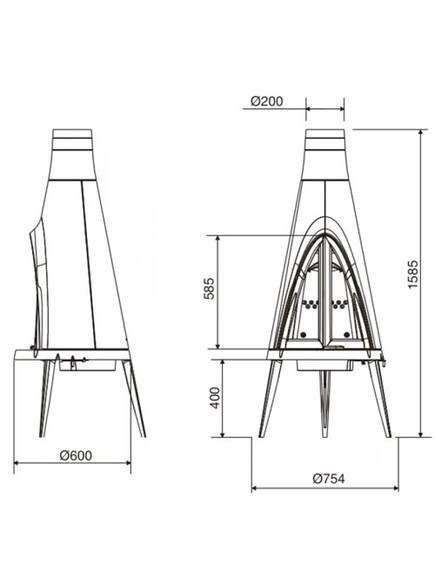 Чавунна піч Invicta TIPI (антрацит) (6153-44) фото 3