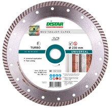 Алмазный диск Distar 1A1R Turbo 230x2,6x9x22,23 Bestseller Universal (10215129017)