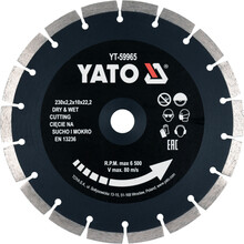 Диск відрізний Yato 230x2.2x10x22.2 мм (YT-59965)