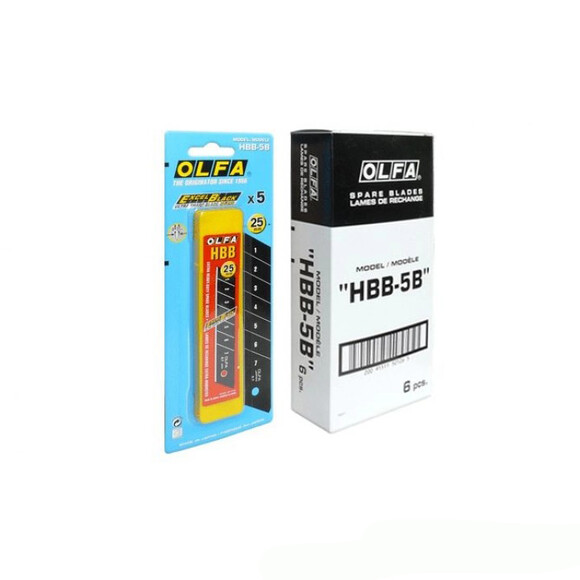 Лезо OLFA ExcelBlack HBB-5B 25 мм, 5 шт. (405511) фото 2