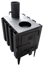 Печка-буржуйка с радиатором и варочной поверхностью 8кВт СИЛА 960011