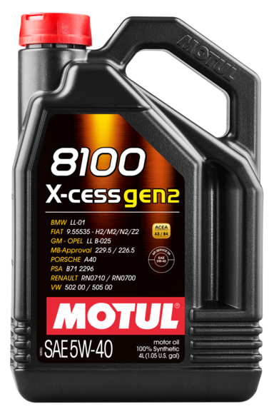 Моторна олива MOTUL 8100 X-cess gen2 5W40 4 л (109775)