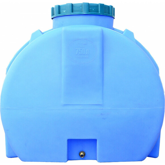 Пластиковая емкость Пласт Бак 750 л горизонтальная, голубая (00-00012466) изображение 3