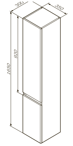 Шкаф-пенал подвесной AM.PM X-Joy, левый, 35 см, M85CHL0356WG38 изображение 5