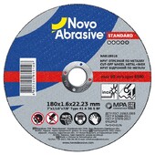 Диск отрезной по металлу NovoAbrasive STANDARD 41 14А, 180х1.6х22.23 мм (NAB18016)