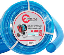 Шланг для воды армированный INTERTOOL, трехслойный, синий, 3/4, 10 м, PVC (GE-4071)