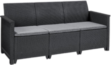 Диван для саду та тераси Keter Elodie 3 seat sofa, графіт (255771)