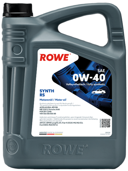 Моторна олива ROWE HighTec Synth RS SAE 0W-40, 5 л (20020-0050-99)