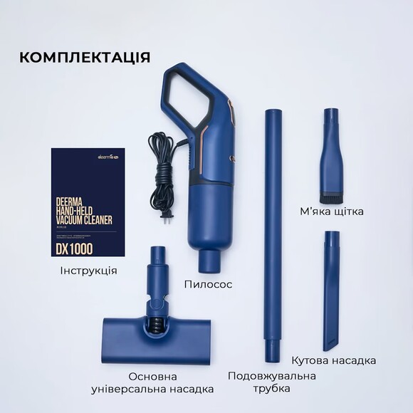 Пылесос Deerma Vacuum Cleaner Blue (DX1000W) изображение 2