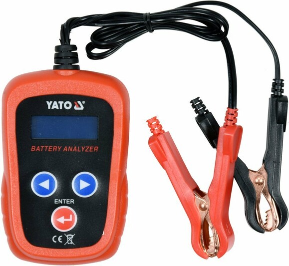 Тестер параметрів акумуляторів YATO : до 12 В, з LED цифровим дисплеєм