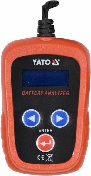Тестер параметрів акумуляторів YATO : до 12 В, з LED цифровим дисплеєм фото 2