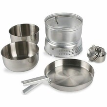 Набір посуду і спиртовий пальник Tatonka Multi Set plus A.Burner, Silver (TAT 4010.000)