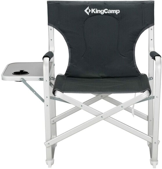 Раскладное кресло KingCamp Deluxe Director chair Black/Stripe (KC3821 BLACK STRIPE) изображение 8