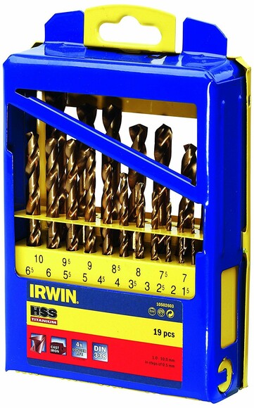 Набір свердел Irwin HSS Pro Titanium Cassette 19 шт (10502603)