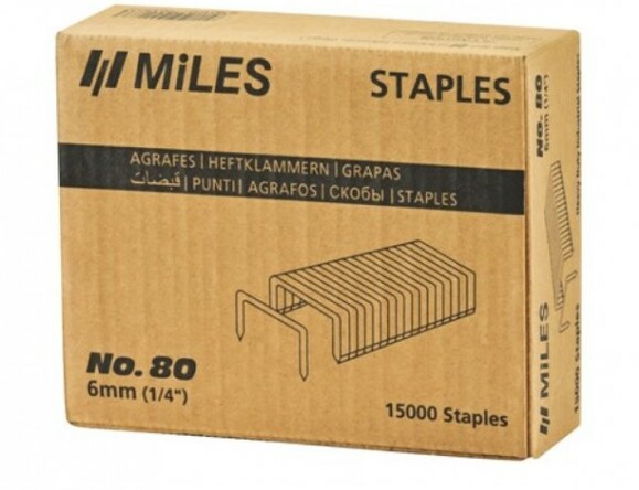 Скобы Miles 15000 шт (No. 80-6MM) изображение 2