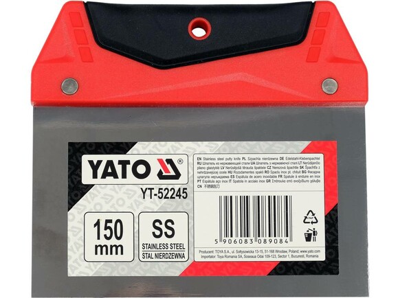 Шпатель Yato для фінішної шпаклівки 150/0.5 мм (YT-52245) фото 2