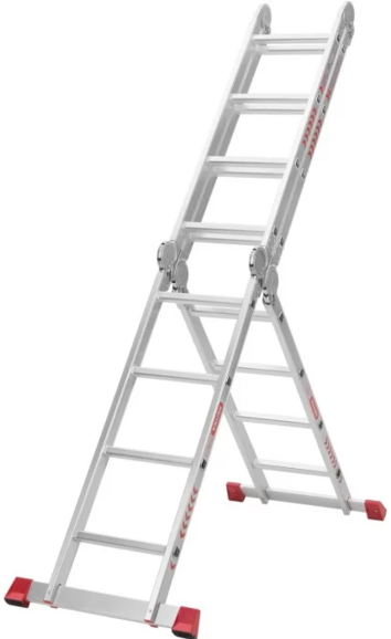 Лестница-трансформер алюминиевая четырёхсекционная Квітка Heavy Duty 4х4 (110-9604) изображение 3