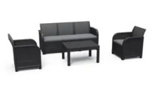 Набор садовой мебели Keter Rosalie 3S 5 Seater Set With Orlando big Table, графит (249587)
