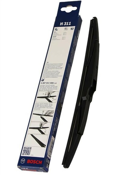Щетка стеклоочистителя каркасная задняя Bosch Rear (H 311) 300 мм, 1 шт (3397011666) изображение 3