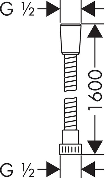 Шланг для душа Hansgrohe Metaflex, 1600 мм (28266000) изображение 2