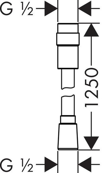 Шланг для душа HANSGROHE Isiflex, 125 см, с защитой от перекручивания, черный матовый (28272670) изображение 2