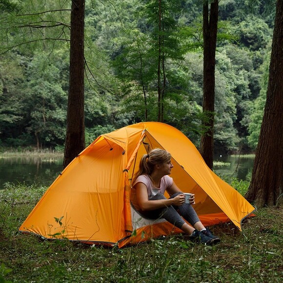 Одноместная палатка Naturehike Cycling 1NH18A095-D (оранжевый) (6975641886495) изображение 4