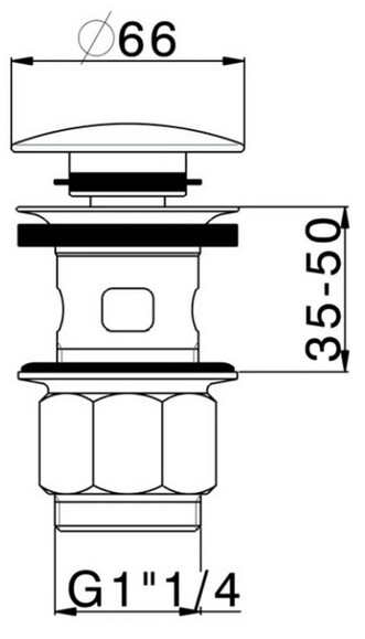 Донный клапан Devit Art для раковины (13140B) изображение 2