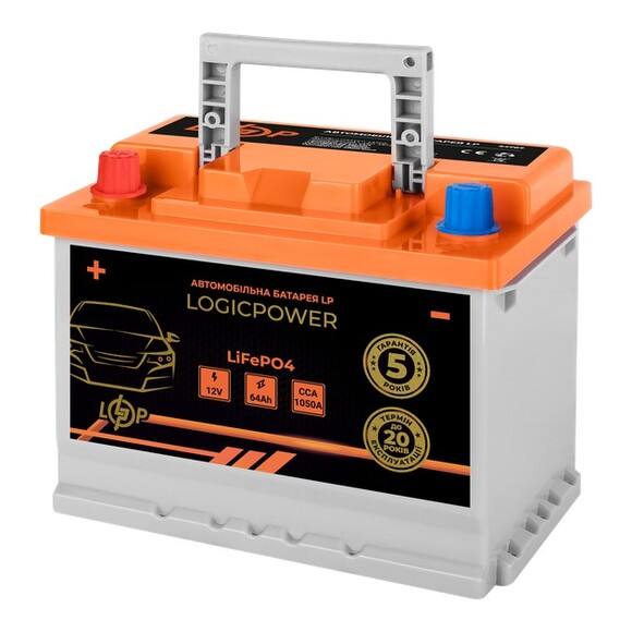 Автомобільний акумулятор Logicpower LiFePO4 BMS 1050 А, 12.8В, 64 Аг (24766) фото 2