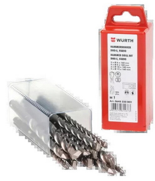 Перфоратор Wurth H28 + набор буров (12 предметов) (K5717026011) изображение 2