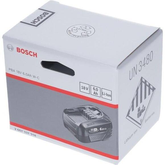 Аккумулятор Bosch PBA W-C 18В, 6 Ач (2607337318) изображение 2