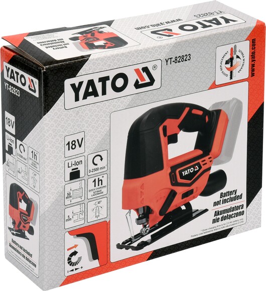 Лобзик аккумуляторный Yato YT-82823 (без аккумулятора и ЗУ) изображение 4
