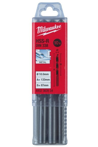 Сверло по металлу Milwaukee HSS-R DIN338, 1Х34 мм, 1 шт. (4932363444_1)